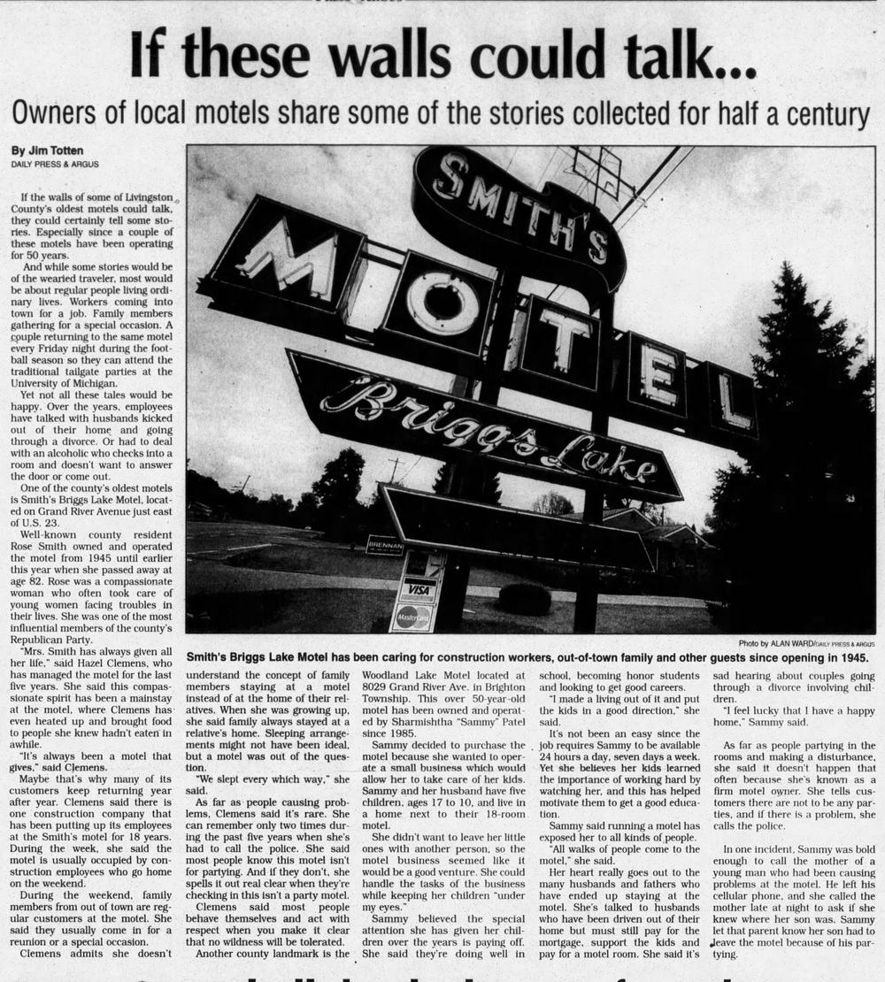 Smiths Briggs Lake Motel - OCTOBER 2000 ARTICLE (newer photo)